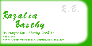rozalia basthy business card